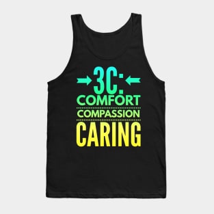 Nurse 3C Comfort Compassion Caring Tank Top